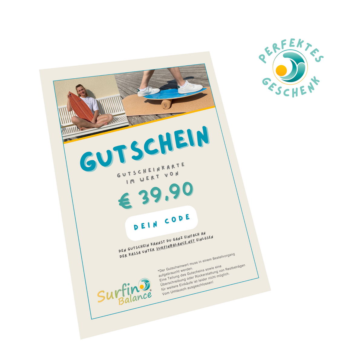 Surfin-Balance Geschenkgutschein