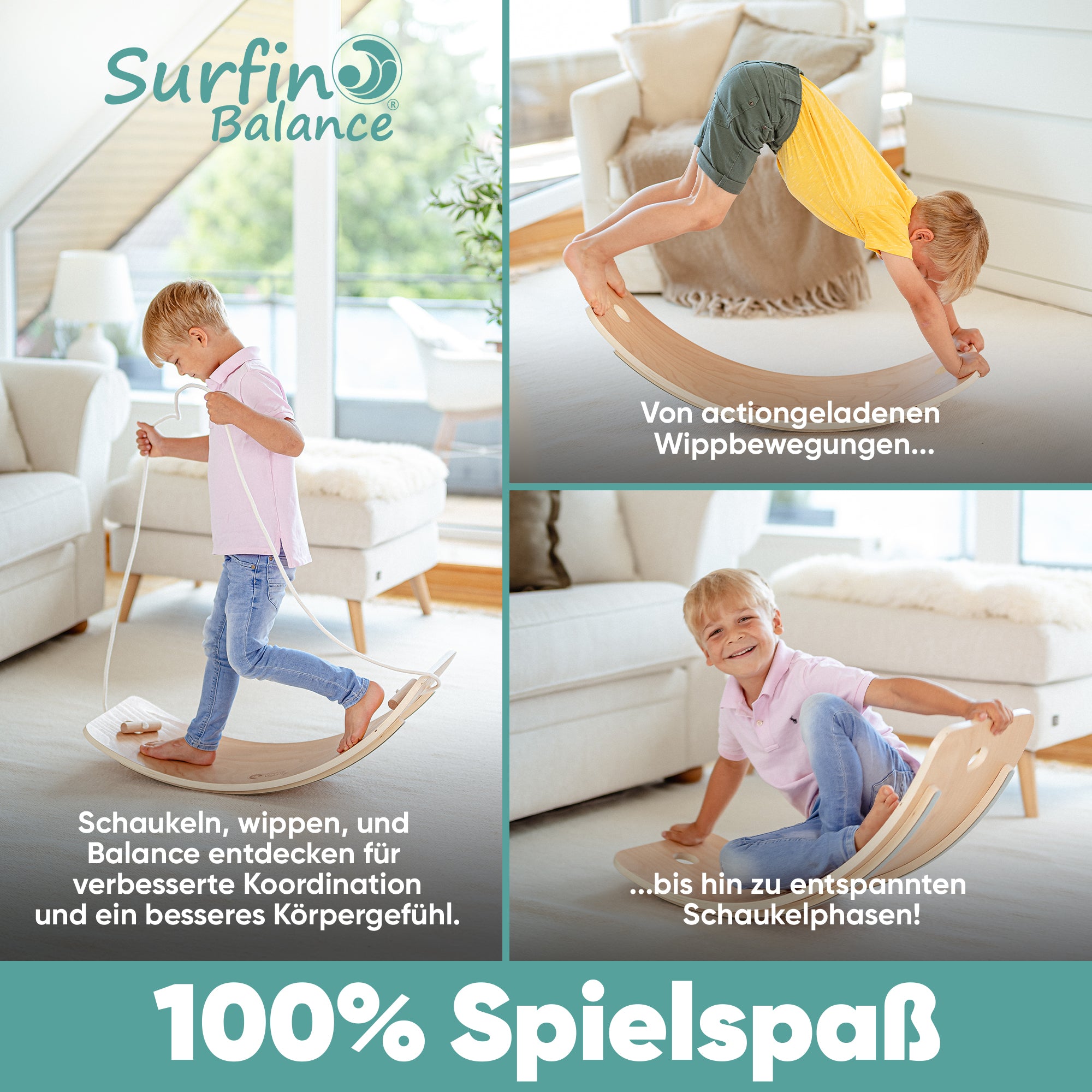 Wackelbrett Für Kinder – Balance Board Zum Schaukeln & Spielen, Fördert Motorik & Gleichgewicht
