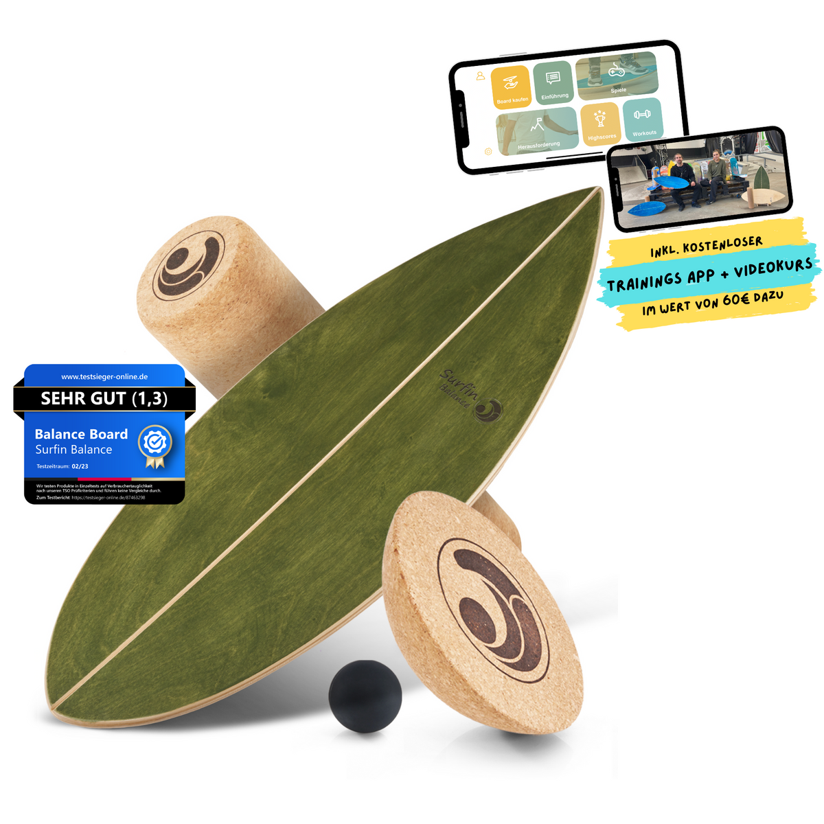Surfin Balance Board Komplett-Set