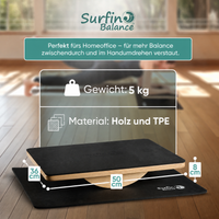 Surfin Balance - Plank Board inkl. Workout-Kursen und interaktiver App